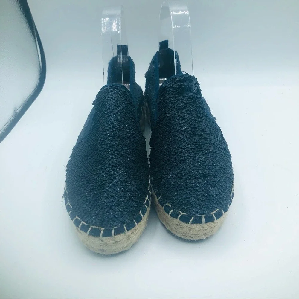 Steve‎ Madden women's blue sparkly squint espadrilles size 7